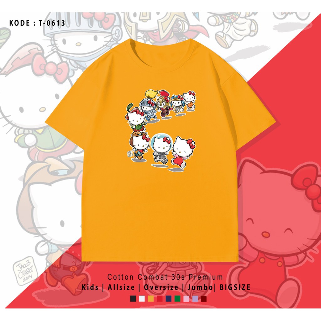 HELLO KITTY T0613 / COUPLE KAOS / T-SHIRT / TERMURAH DISNEY BESTSELLER / CUSTOM / TUMBLR TEE