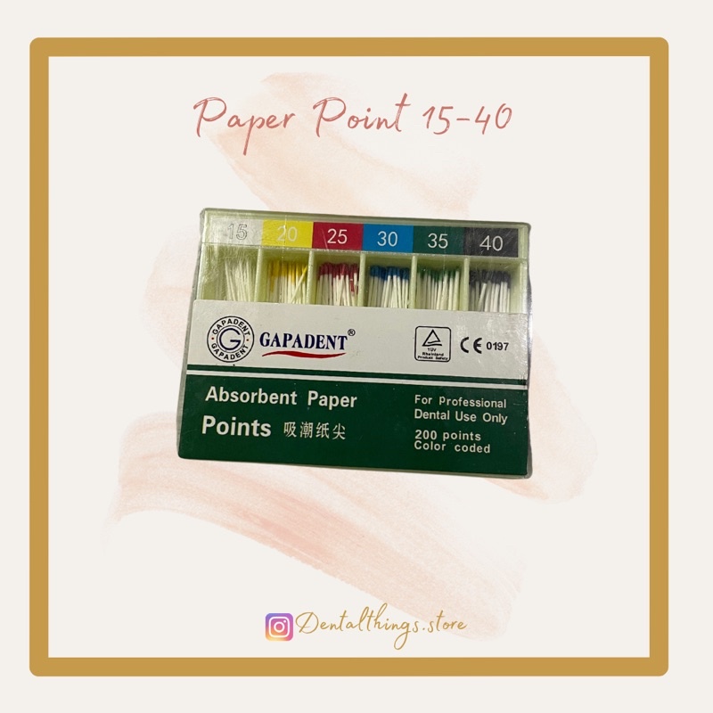 absorbent Paperpoint paper point 15-40 45-80 metadent gapadent