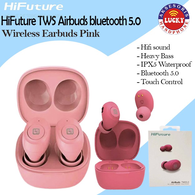 Headset Hifuture TWS Airbuds Earphone Bluetooth 5.0 Pink / HF-AB-PK