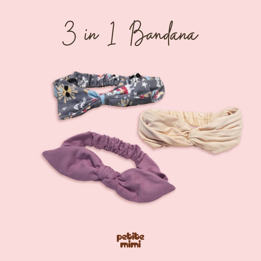 Petite Mimi Bandana Isi 3 - PM-BND/3 Motif Random