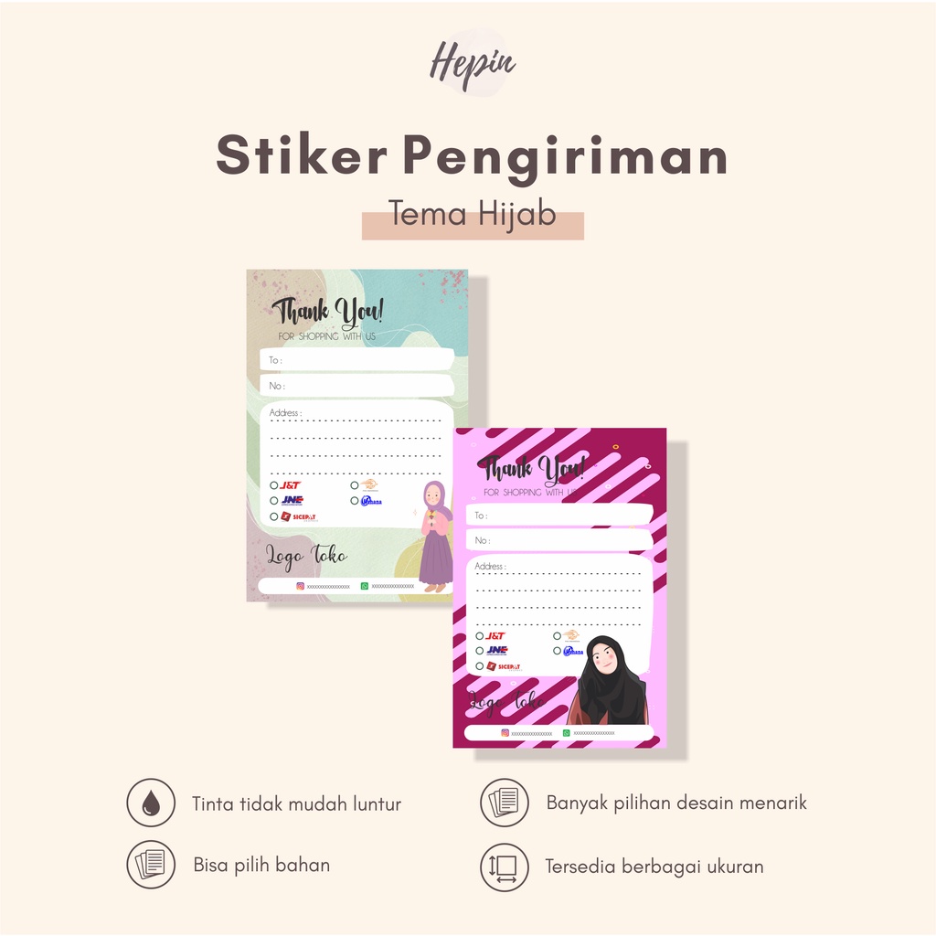 

Stiker Pengiriman Olshop Toko HIJAB - Online Shop