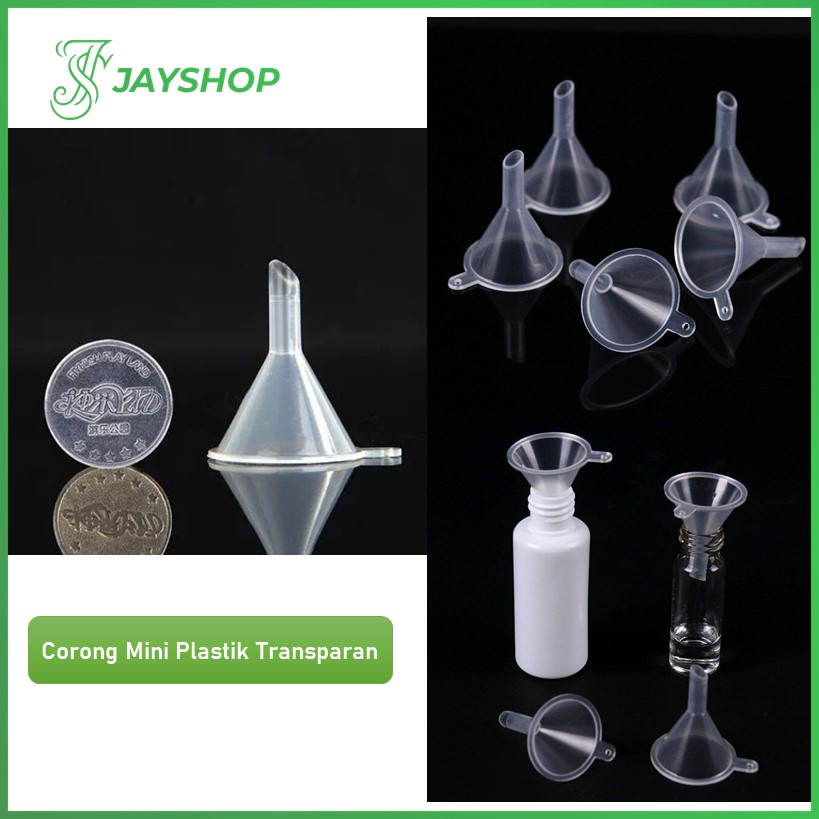 Corong Mini Plastik Transparan Funnel Mini Corong Essential Oil Parfum Minyak Serbaguna