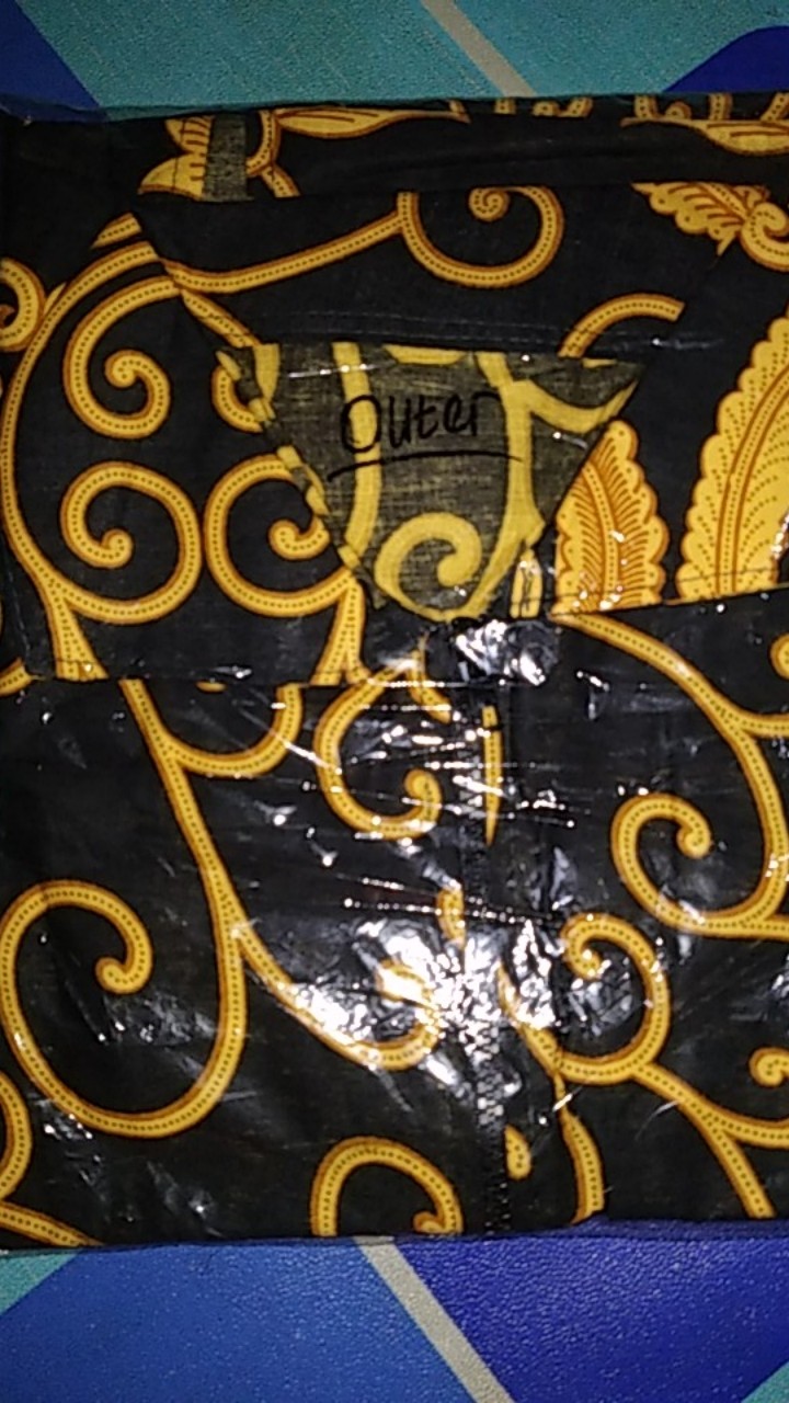 Ada Jumbo Outer Alika Fashion Batik Wanita Panjang Muslim Modern Motif Hitam Premium Exclusive