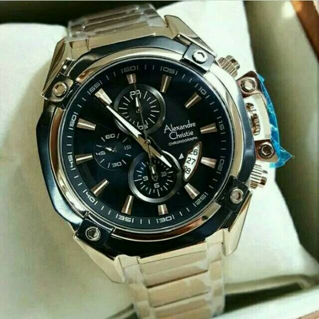 JAM TANGAN PRIA ALEXANDRE CHRISTIE AC 6225 GOLD BLACK