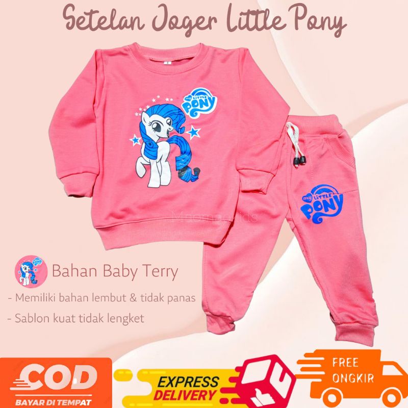 SWEATER ANAK PEREMPUAN / SETELAN ANAK JOGER KUDA PONY / BAJU ANAK KUDA PONY