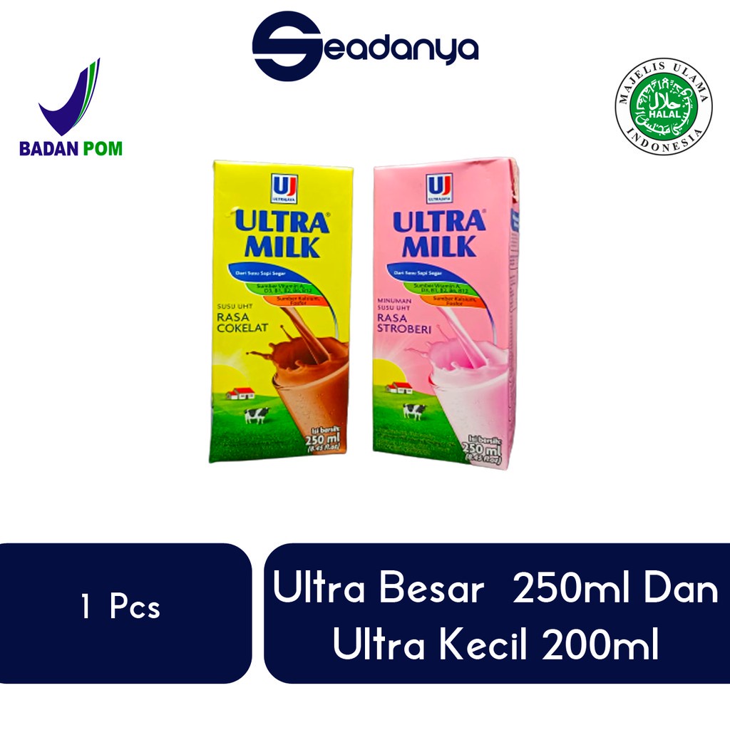 

Ultra Besar 250ml Dan Ultra Kecil 200ml-Ultra Milk 250ml Dan 200ml/Ultra Milk Besar/Susu Ultra Milk 250ml/Susu Ultra Milk 200ml