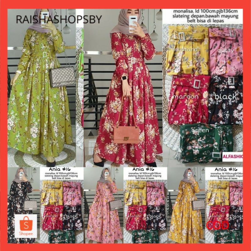 ANIA MAXY / ANIA 16 / ANIA 13 / DRESS MONALISA / DRESS MOTIF BUNGA