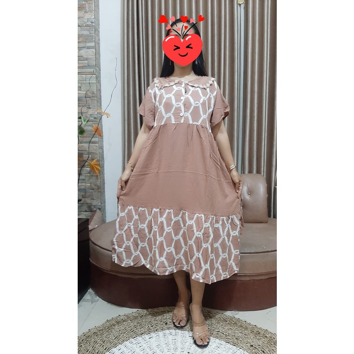 DASTER ANDIN JUMBO TERBARU-BEST SELER - DASTER ARAB RAYON TERBARU MURAH - DASTER BUSUI -DASTER ANDIN-Mocca kotak A