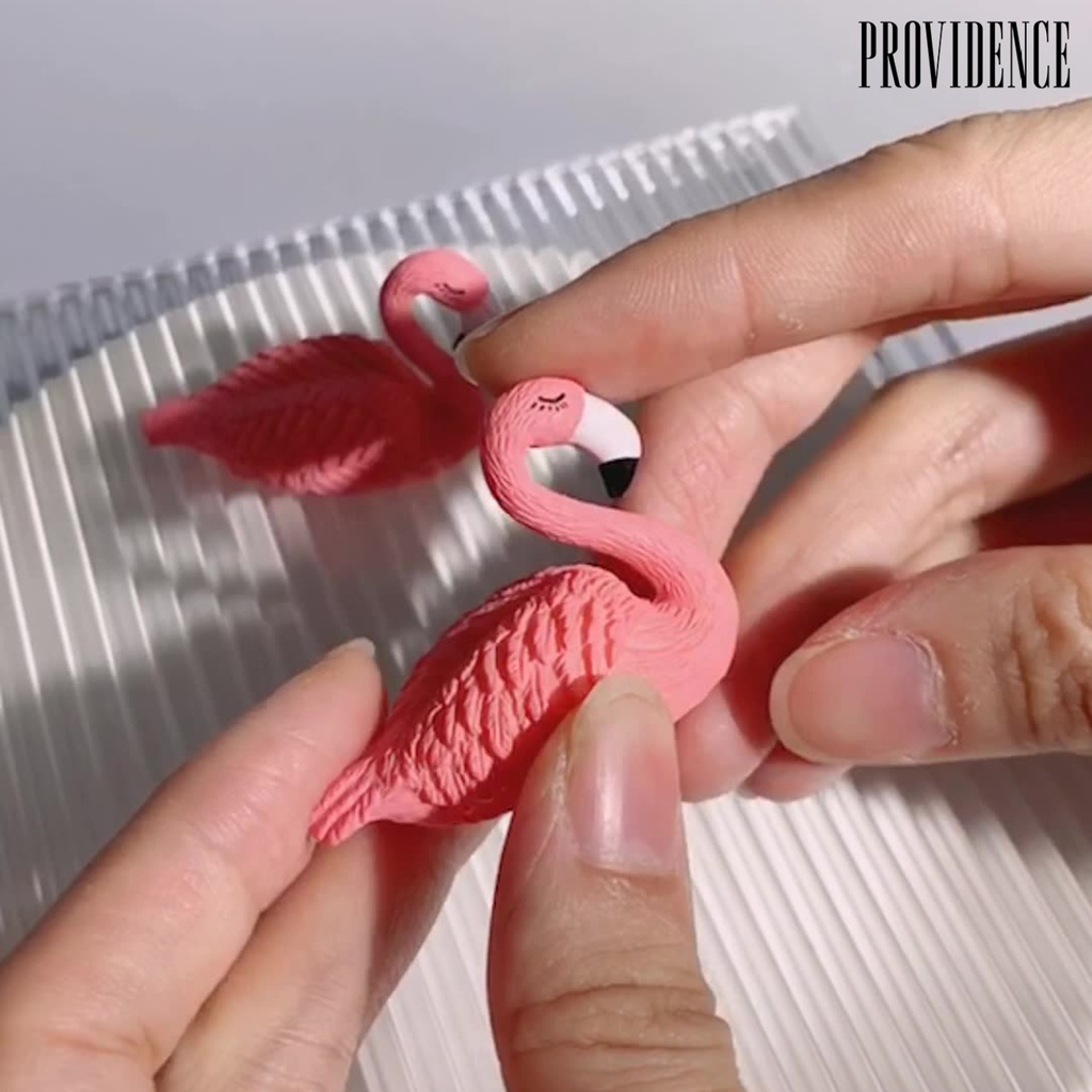 Providence Holder Kuku Palsu Motif Flamingo Untuk Latihan Nail Art / Manicure