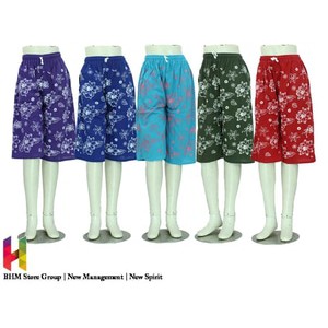 Celana Pendek Santai Kolor Wanita Motif Bunga