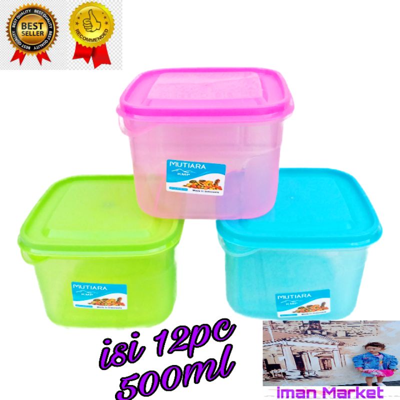 12pc/1Lusin Toples 500ml Plastik /Toples kue kering 500ml /Toples Bumbu