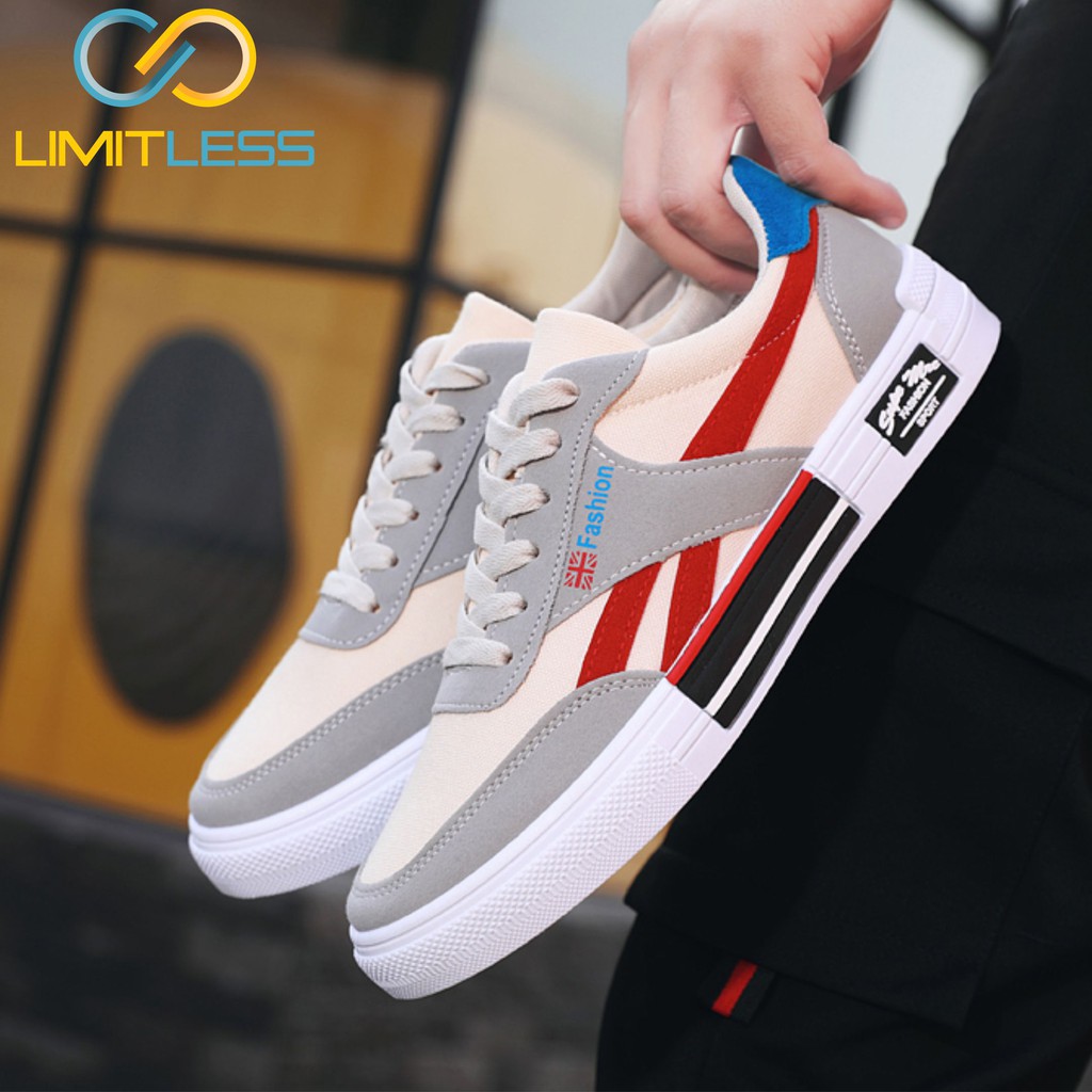 Sepatu Pria Import Sneakers Korean Style Sneakers Putih Pria Sepatu Cowok Casual Slip On Panarybody