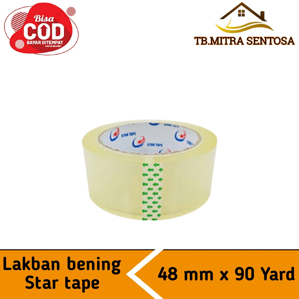 

Lakban Solasi Bening Coklat Star 2 Inch 48 mm 90 Yard Per Rol