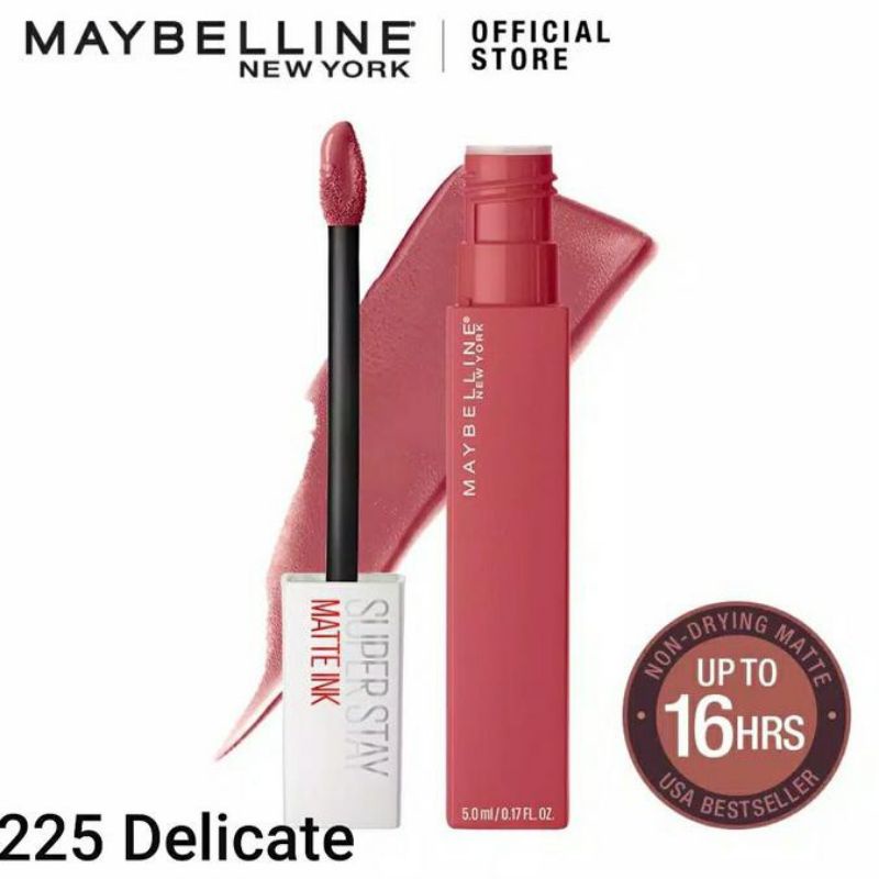 MAYBELLINE SuperStay Matte Ink Lipstik - 225 Delicate