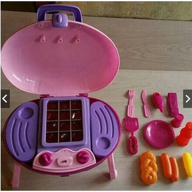 Mainan Anak Masak Masakan BBQ Koper 15 Pcs