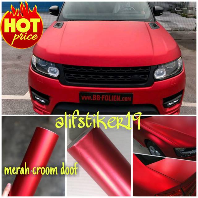 Stiker Skotlet Merah Satin Doff Skotlet Mobil Skotlet Crome Skotlet Doff Krom  Skotlet Metalik