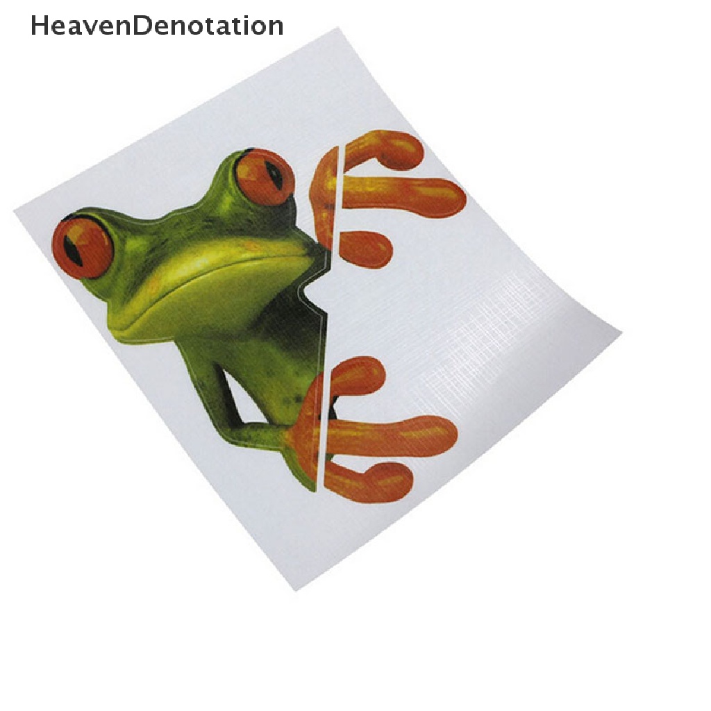 (Heavendenotation) 1pc Stiker Motif Katak Kartun 3d Untuk Dekorasi Jendela Mobil / Truk