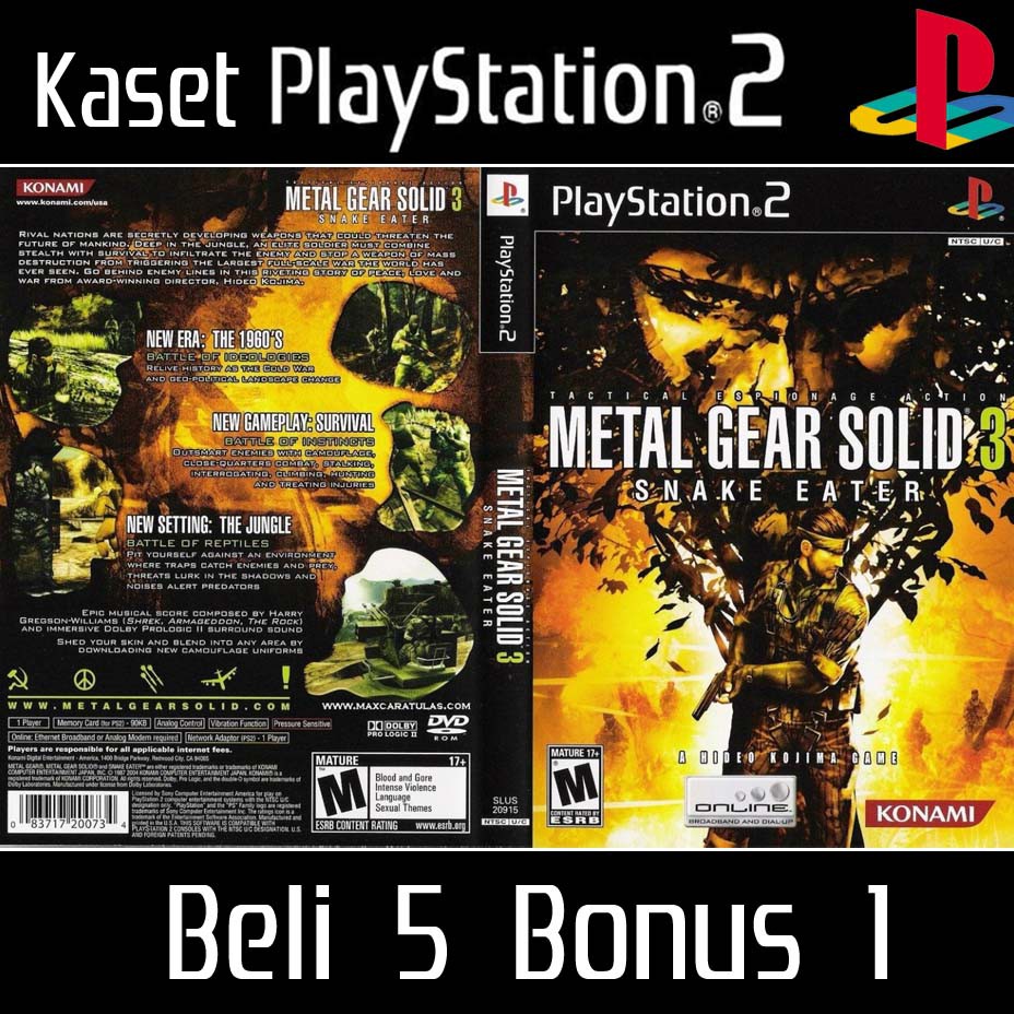 Kaset PS2: Metal Gear Solid 3: Snake Eater