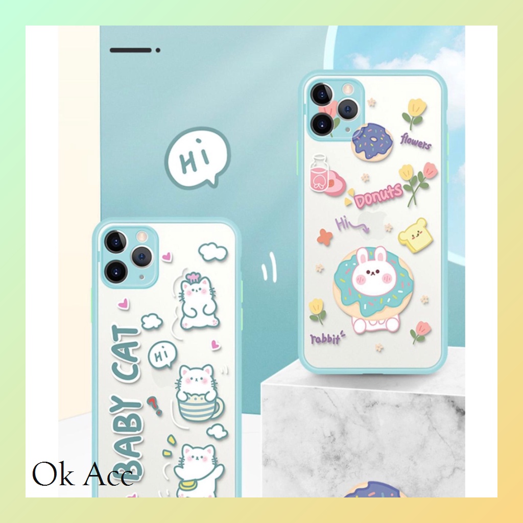 Softcase Kucing K POP for Realme 5/C3,6/Narzo,7/20 Pro,7i/C17,8,C11 2021,C2,C20,C21,C15/C12/C25 Narzo 20/30A, Samsung A52s 4G/5G FM05 FM06