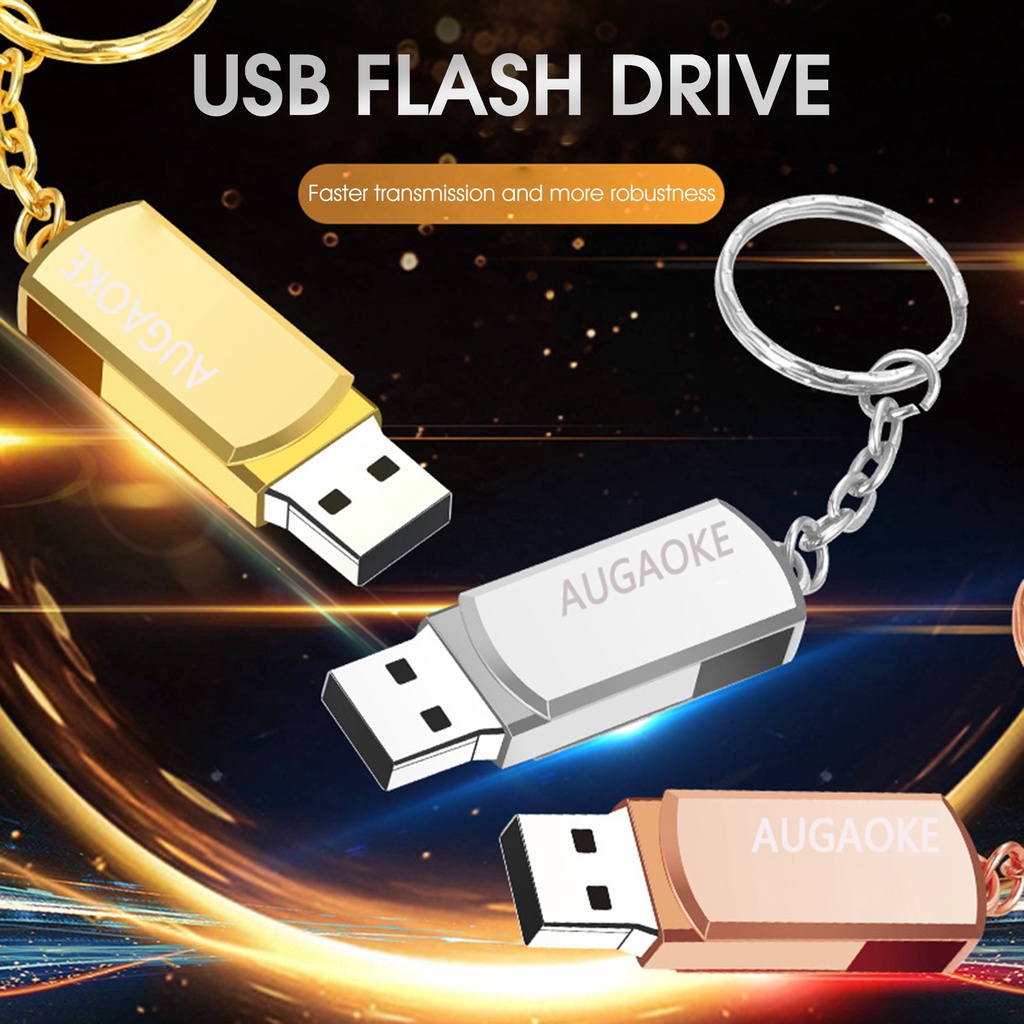 Flash Drive USB 3.0 Plug and Play Bahan Logam Tahan Air Kapasitas 512GB / 1TB / 2TB Untuk PC