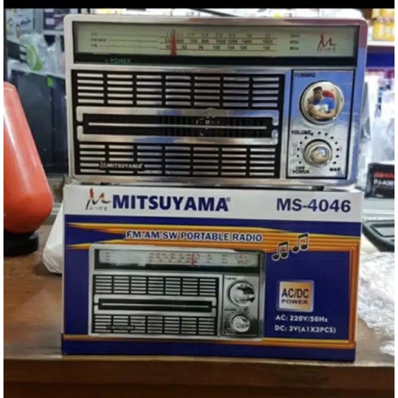 RADIO MITSUYAMA MS 4046 FM AM SW PORTABLE RADIO