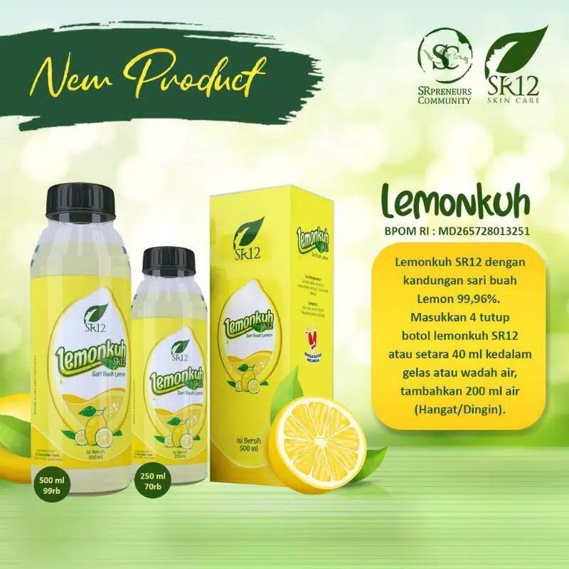 

Lemonkuh 500ml & 250ml SR12 Free Hadiah Cantik Best Seller Asli Perasan Lemon BPOM Halal