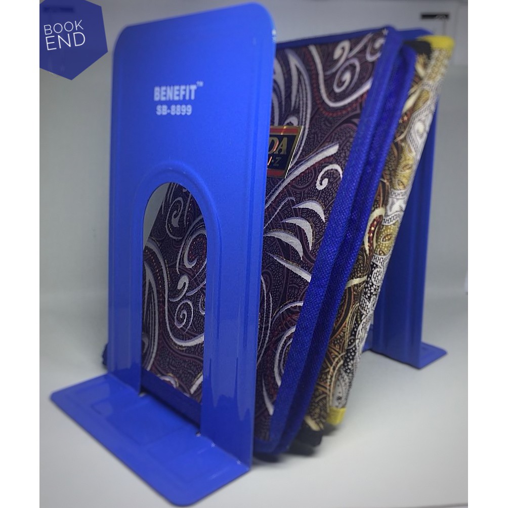 PEMBATAS BUKU BESI BOOK END BENEFIT SB 8899 9 INCH BOOK MAGAZINE HOLDER SEPASANG