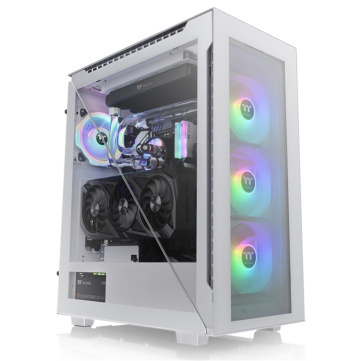 Thermaltake Casing Divider 500 TG Snow ARGB Mid Tower Chassis -White