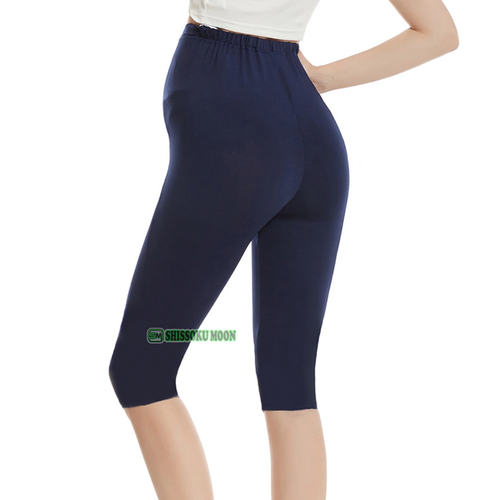 Celana Legging Pendek Ibu Hamil Bahan Katun Spandex Adem dan Elastis