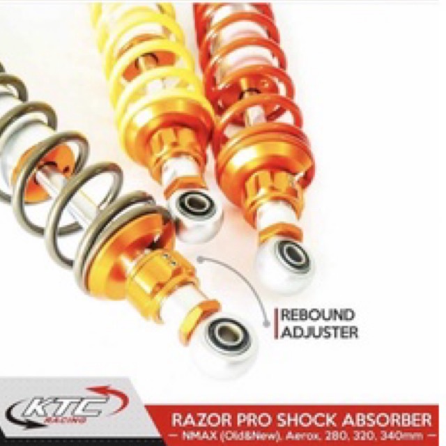 Shock KTC Non Tabung Rebound Klik RAZOR PRO280/320/340 MATIC 300MIO&amp;325 BEAT RX king Jup Tiger supra