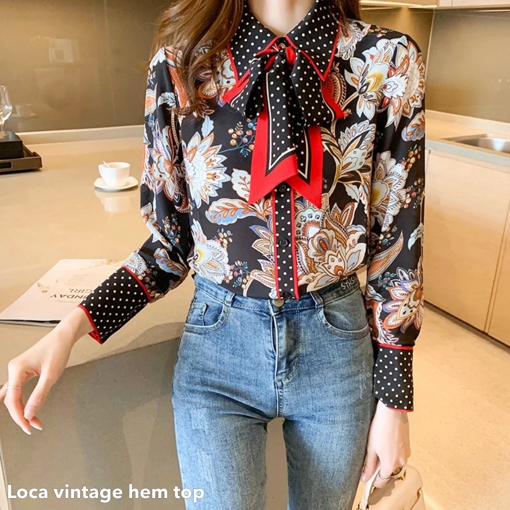 Loca vintage hem top - Thejanclothes