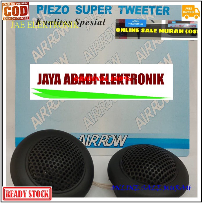 G516  Speaker piezo tweeter super treble ORIGINAL twiter spk mini mobil car audio sound musik suround magnet surround tambahan piezoo pasif suara coil booster AIRROW  sepasang adalah satu set  Bisa DIPAKAI SEGALA JENIS AUDIO  1 set isi 2 pcs Diameter 4cm