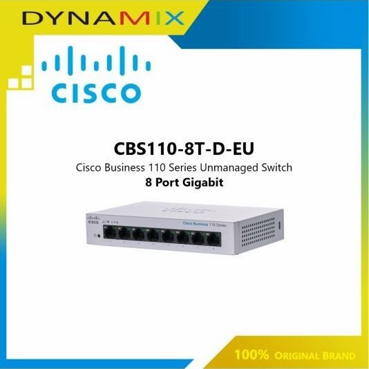 CISCO CBS110-8T-D-EU Business Unmanaged Switch 8 Port Gigabit