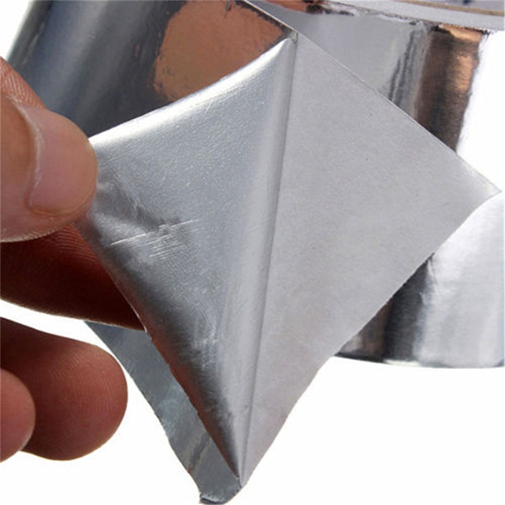 Tape Perekat Bahan Aluminum Foil Ukuran 5cm X 17m Tahan Panas Untuk Perbaikan