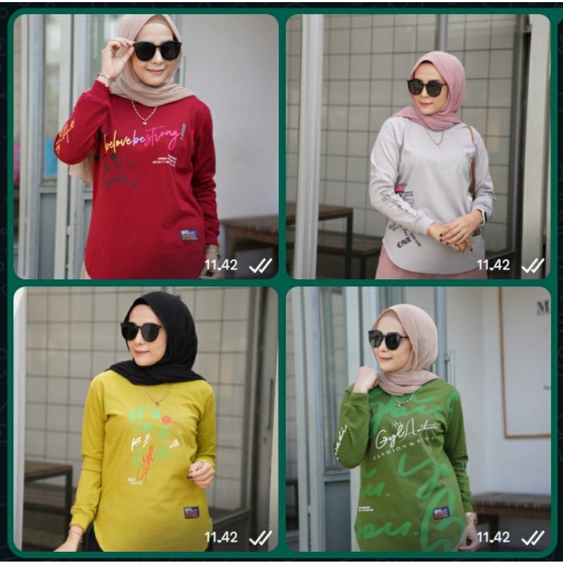 KAOS LONG SLIT OVALE GYL ORI