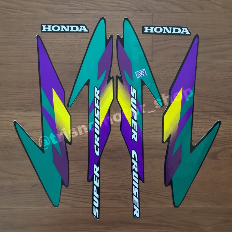 Striping Tilas Tiger lawas 1997 hitam lis hijau | Stiker tilam tiger standar