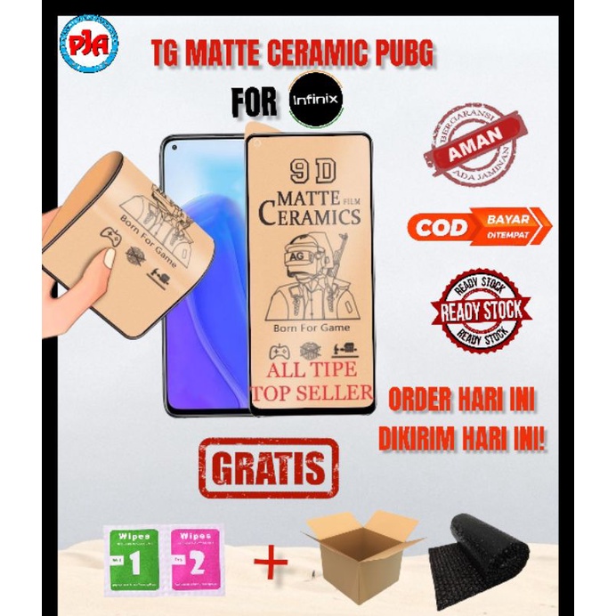 Tempered Glass TG Ceramic Film Matte Infinix Note 7 8i 7 Lite Zero 8