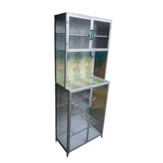 RAK PIRING LEMARI  DAPUR  ALUMINIUM  MINI 2  PINTU  Shopee 