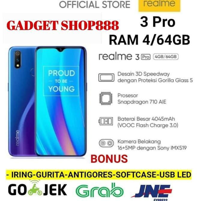 TERMURAH Realme 3 Pro Ram 4/64GB Garansi Resmi Realme Indonesia 1 Tahun READY STOCK