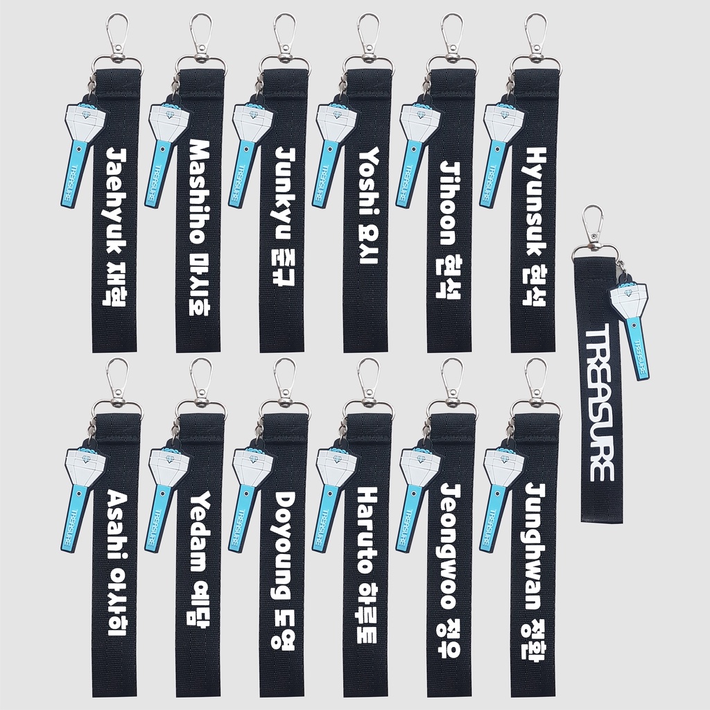 TREASURE STRAP NAME KEYCHAIN LIGHTSTICK LANYARD KPOP