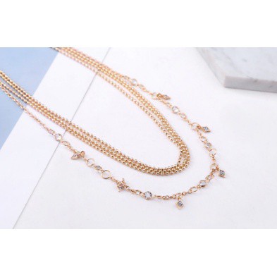 KALUNG WANITA ANTI KARAT TITANIUM CHOKER KOREA LIONTIN STAR DIAMOND SILVER NAMA HURUF MURAH KLG6