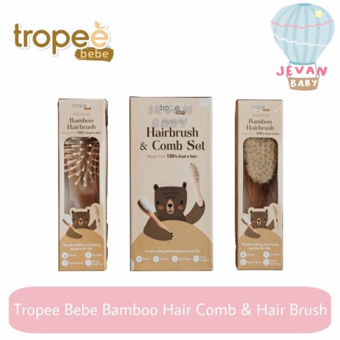 Tropee Bebe Bamboo Hair Brush / Hair Comb / Hair Brush Hair