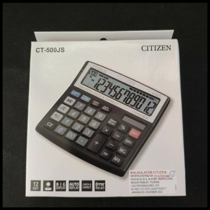 

Kalkulator Meja Citizen Ct 500 Js - Check & Correct Calculator Desktop