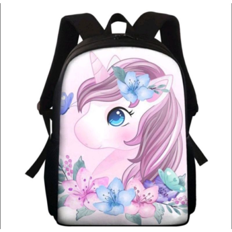 DAEYBAG-TAS RANSEL ANAK PAUD/TK/SD MOTIV PRINT UNICORN KUDA PONI BULAN SABIT