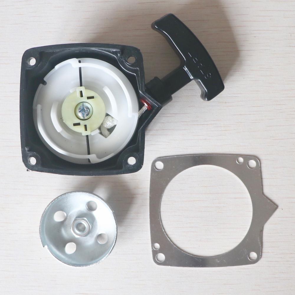 Steel wire type Starter & pulley & starter gasket fit for 40-5 430 42.7cc 43cc Grass Trimmer grass