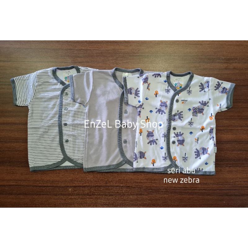 NOVA Size S M L Baju Tangan Pendek seri Abu / Baju Bayi / SNI