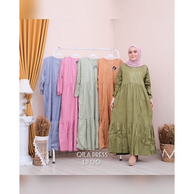 Homey Dress Gamis Susun Resleting Busui