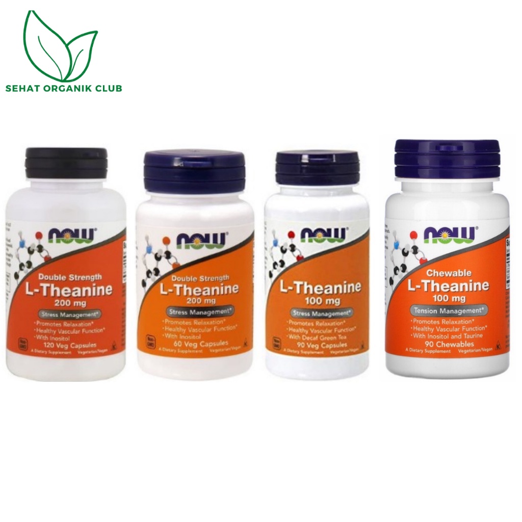 Now Foods L Theanine 200 mg 60 Caps ; 100 mg 90 Caps ; Double Strength L Theanine 200 mg 120 caps ; 