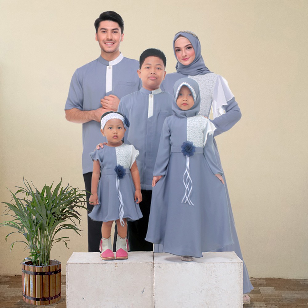 Baju Keluarga Lebaran Seragam Aqiqah Kondangan Sarimbit Couple Family Seragaman Cq1901 Steel Blue Shopee Indonesia