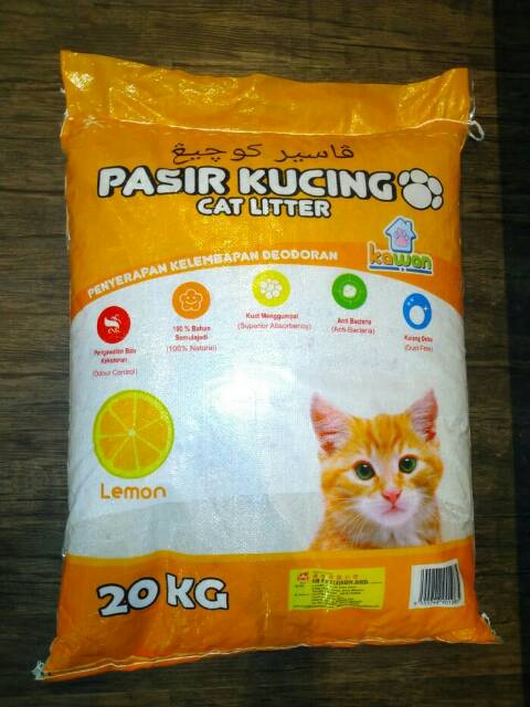 Pasir Kucing Gumpal Wangi KAWAN Impor Murah Bagus Khusus GOJEK/GRAB